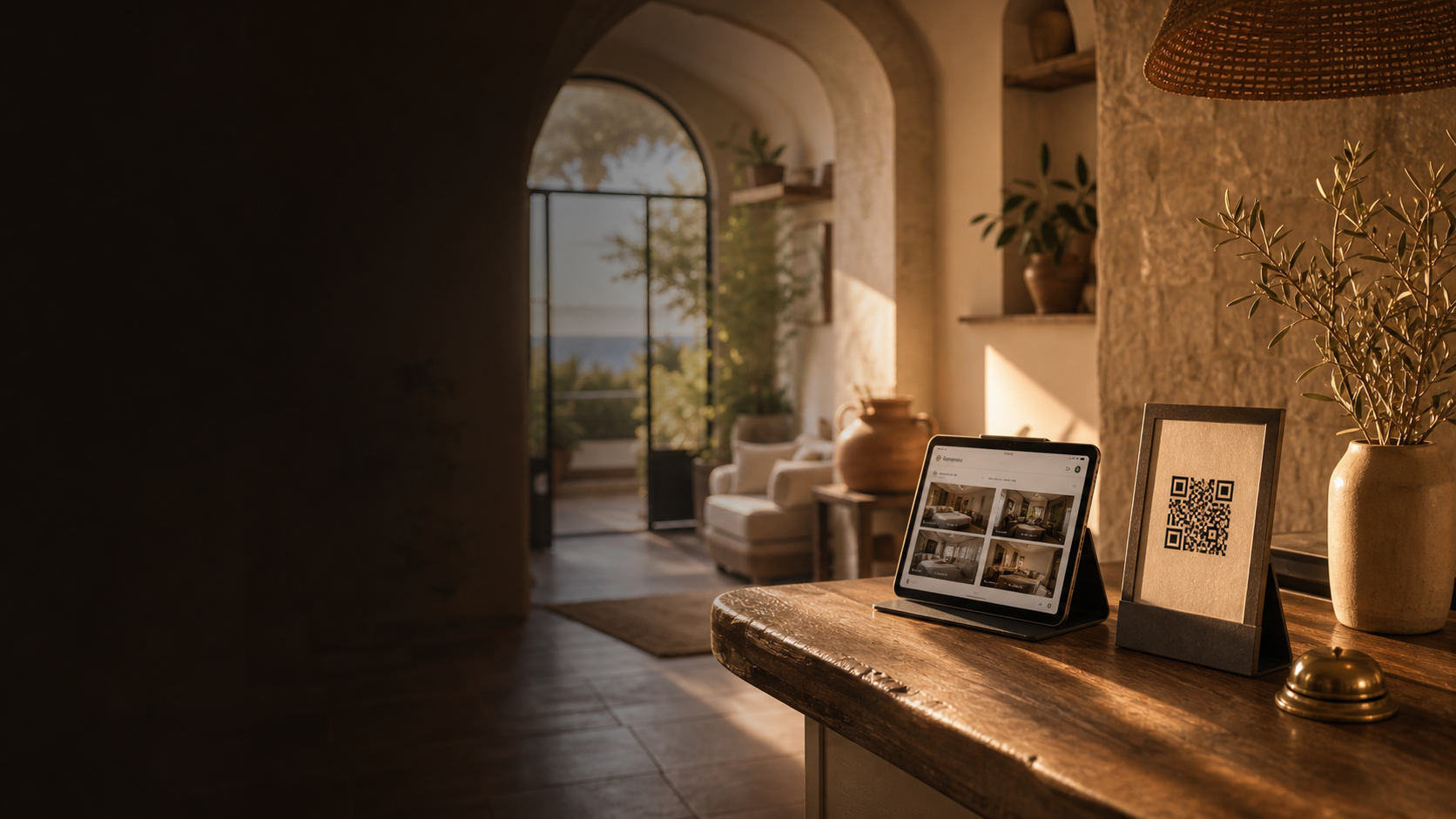 Casa vacanza accogliente con QR e tablet per prenotazioni dirette senza commissioni